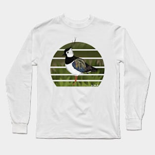 jz.birds Northern Lapwing Bird Animal Design Illustration Long Sleeve T-Shirt